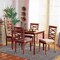 Baxton Studio Mirna Modern and Contemporary Grey Fabric and Walnut Brown Finished Wood 5-Piece Dining Set 174-9883-8959-Zoro - alternate 2